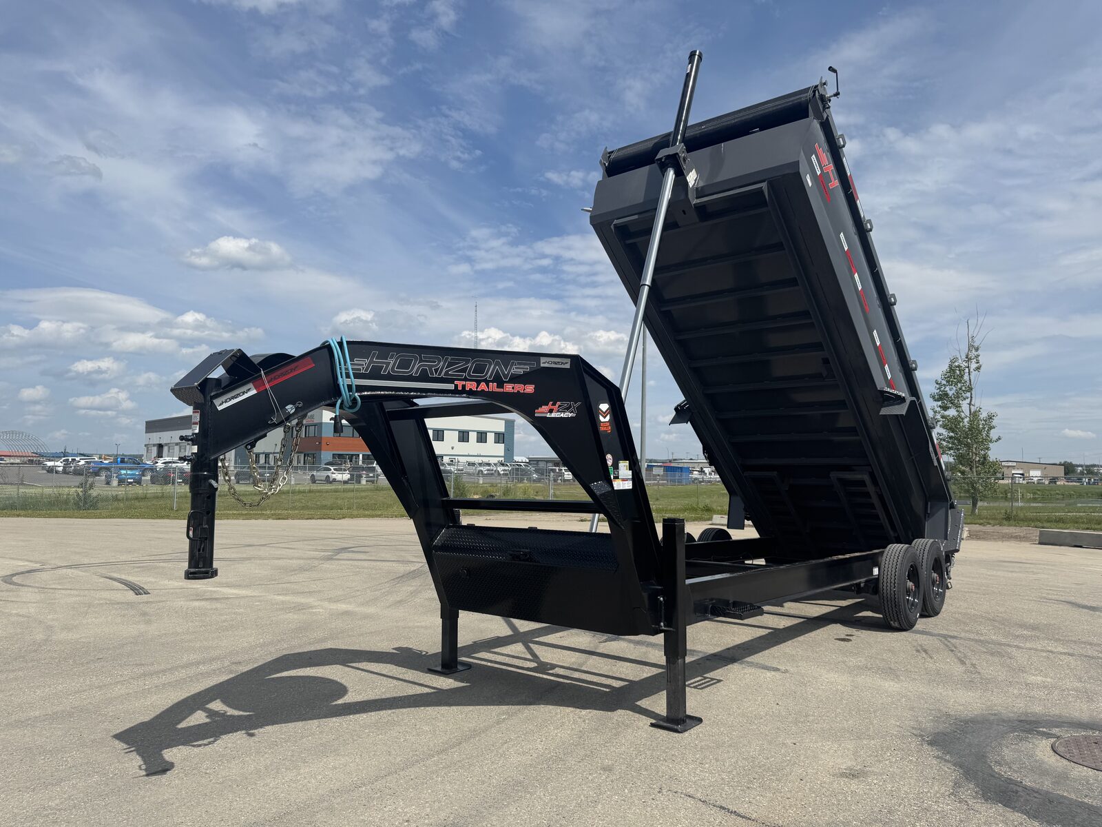 HZX 83''X18' H.D GOOSENECK DUMPBOX W/3' HIGH SIDES 22,400LBS GVWR - Image 8